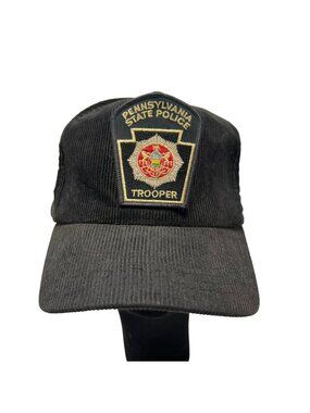 Pennsylvania State Trooper Police Officer Vintage Trucker Snapback Hat Cap Patch